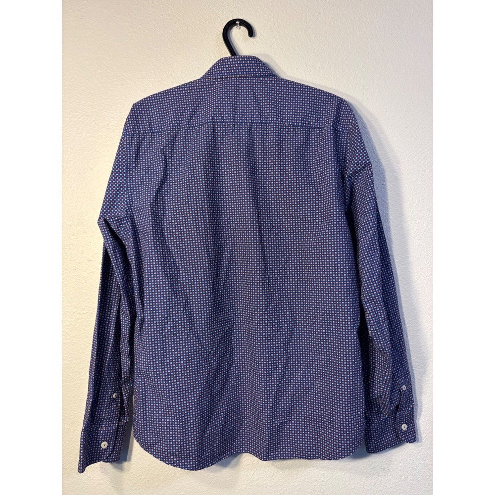 UNTUCKit Mens Slim Fit Blue Floral Long Sleeve Button Down Shirt Large 0186 - Picture 4 of 5